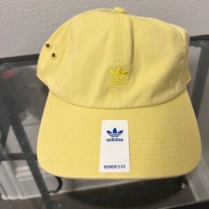 Adidas Womens Relaxed Mini Logo Baseball Cap Pure Sulfur‎ Yellow OSFA